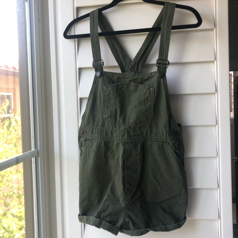 Brandy Melville army green overalls